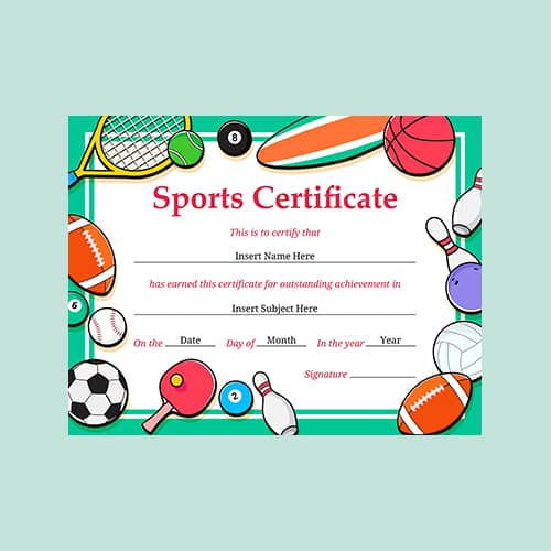 Sports Achievement Certificate